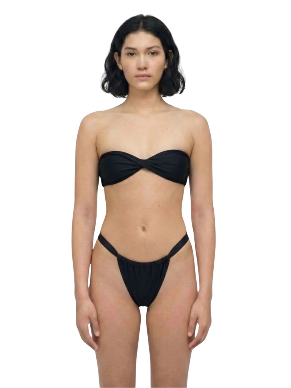 TWISTED BIKINI TOP - Noir